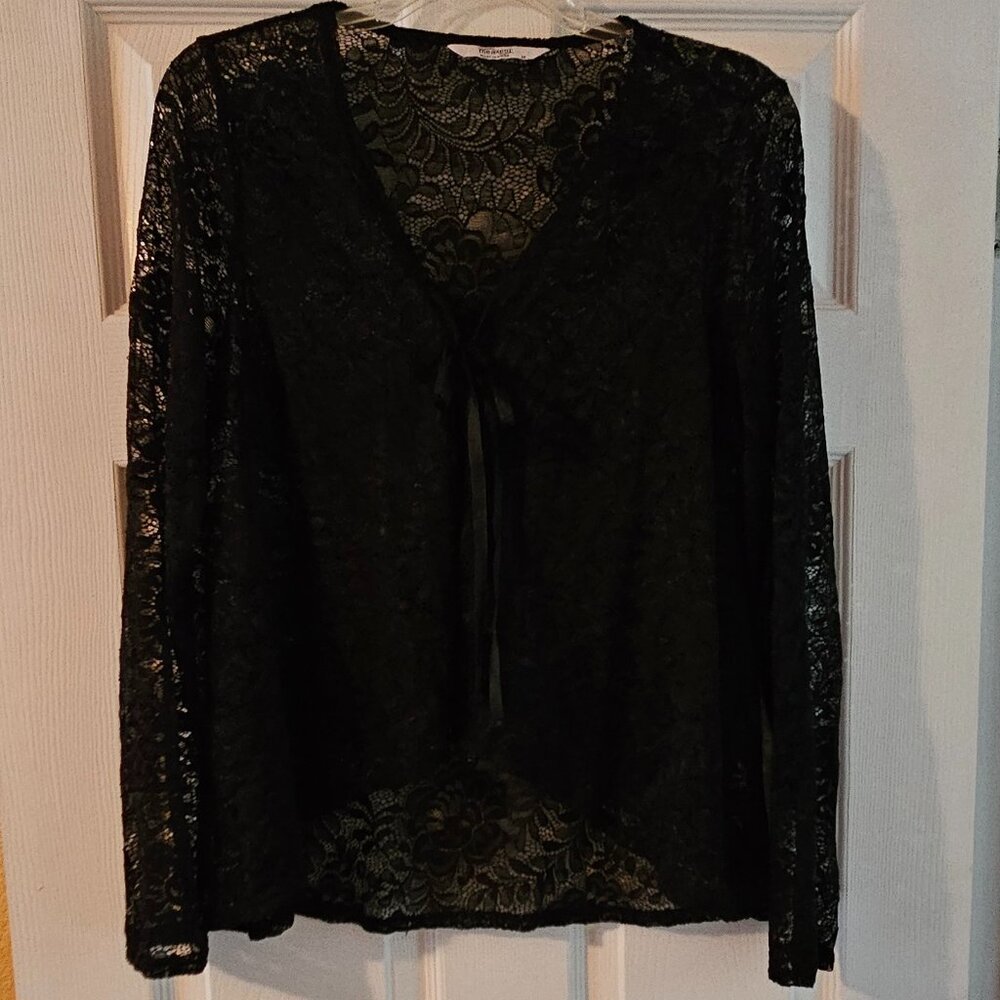 Women's Meaveor Black lace Cardigan Size S
